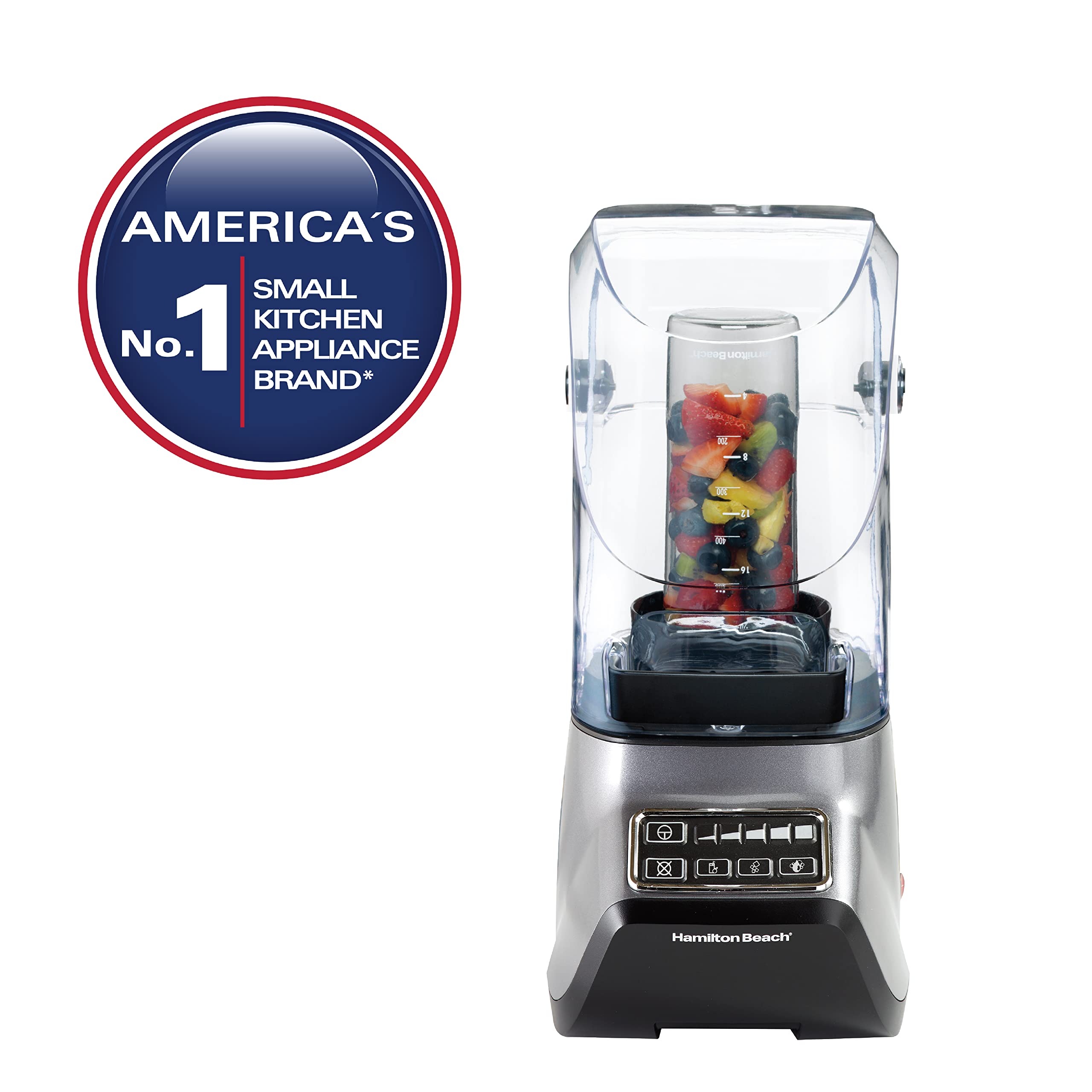 Hamilton Beach Quiet Blender, 55% Less Noise, 950 Peak Watts, 3 Presets Smoothie Ice Crush, 1.5L Glass Jar هاملتون بيتش خلاط هادئ، ضوضاء اقل بنسبة 55%، قدرة قصوى 950 واط، 3 اعدادات مسبقا لسحق الثلج والسموثي، وعاء زجاجي سعة 1.5 لتر Hamilton Beach Quiet Blender, 55% Less Noise, 950 Peak Watts, 3 Presets Smoothie Ice Crush, 1.5L Glass Jar هاملتون بيتش خلاط هادئ، ضوضاء اقل بنسبة 55%، قدرة قصوى 950 واط، 3 اعدادات مسبقا لسحق الثلج والسموثي، وعاء زجاجي سعة 1.5 لتر
